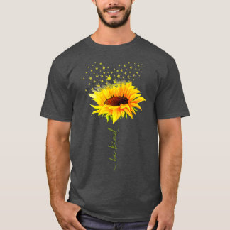 Seien Sie freundlich Hippie Sonnenblume I Liebe Yo T-Shirt