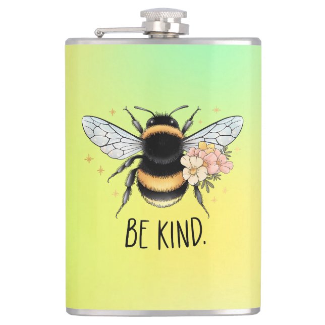 Seien Sie freundlich Honey Bee Clipart-57650 Flachmann (Vorderseite)