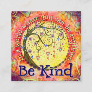 "Seien Sie freundlich" Inspirivity Güte Cards Quadratische Visitenkarte