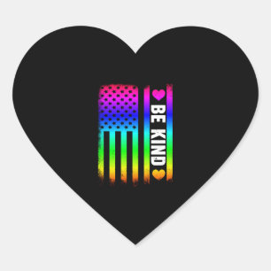 Seien Sie freundlich Lgbt Lgbtq Gay Pride Rainbow Herz-Aufkleber