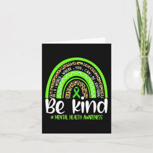 Seien Sie freundlich Mental Health Awareness Leopa Karte