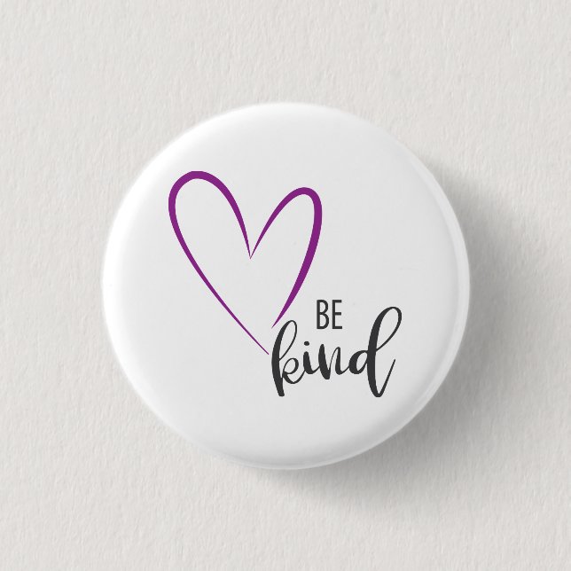 Seien Sie freundlich mit Herz, Liebe, Trendy, Cool Button (Vorderseite)