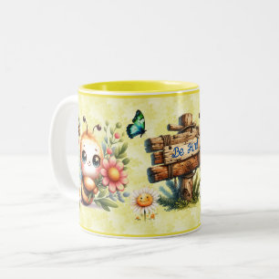 Seien Sie freundlich Niedliche Bee Tasse Yellow Da