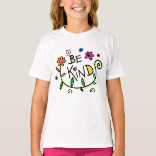 Seien Sie freundlich Niedliche, florale Trendys T-Shirt