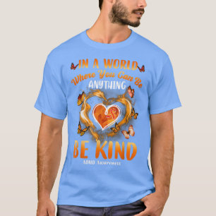 Seien Sie freundlich Orange Ribbon unterstützen AD T-Shirt