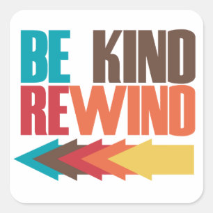 Seien Sie freundlich Retro-80er-Spaß Quadratischer Aufkleber