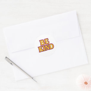 Seien Sie freundlich Retro Typografy Sticker - Pos