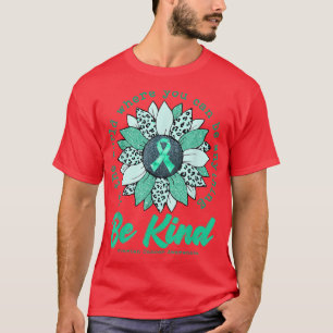 Seien Sie freundlich Sonnenblume Aquamarin Ovarial T-Shirt