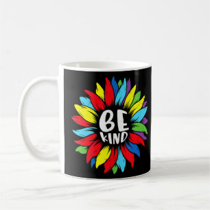 Seien Sie freundlich Sonnenblumen Puzzle Autismus Kaffeetasse