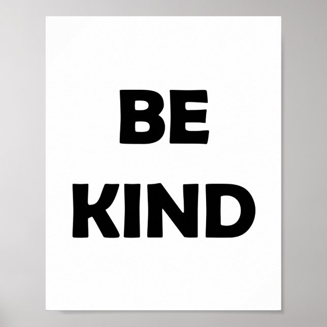 Seien Sie freundlich und gesund | Motivierend Wört Poster (Vorne)