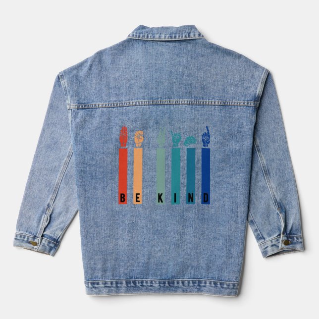 Seien Sie freundlich und sprechen Sie Jeansjacke (Rückseite)