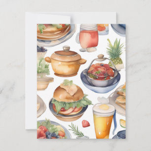 Seien Sie freundlich zu den Lebensmittelservern Mo Feiertagskarte