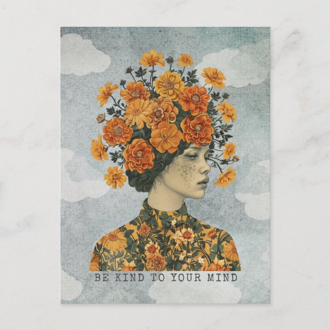 Seien Sie freundlich zu Ihrem Verstand Postkarte (Vorderseite)