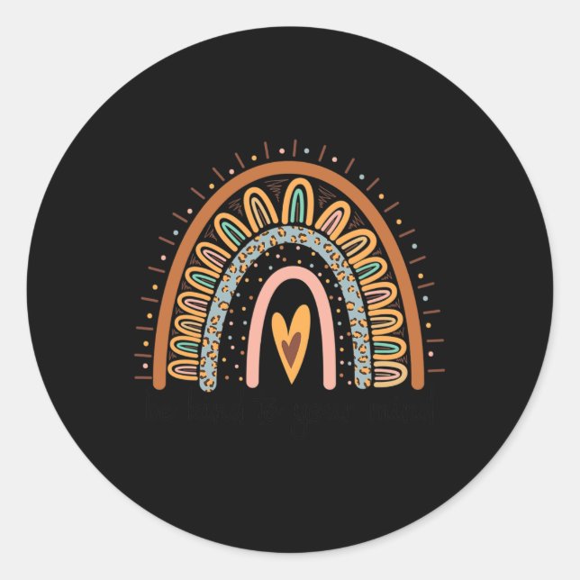 Seien Sie freundlich zu Ihren geistigen Gesundheit Runder Aufkleber (Vorderseite)