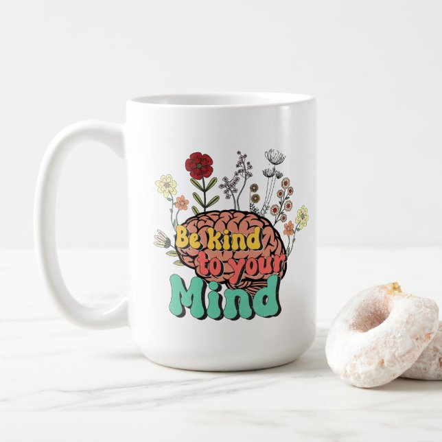 Seien Sie freundlich zu Ihrer Tasse (Mit Donut)