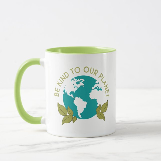 Seien Sie freundlich zu unserem Planeten Tasse (Links)