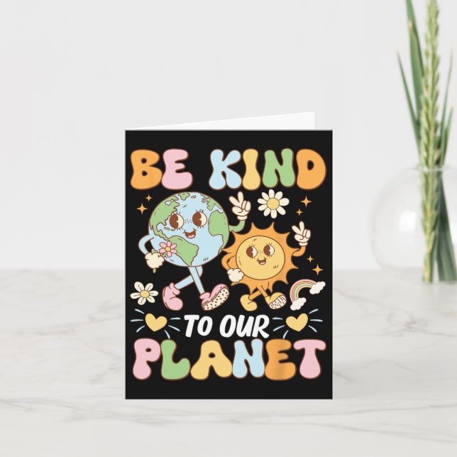 Seien Sie freundlich zu unserem Retro-Retro am Pla Karte (Vorderseite)