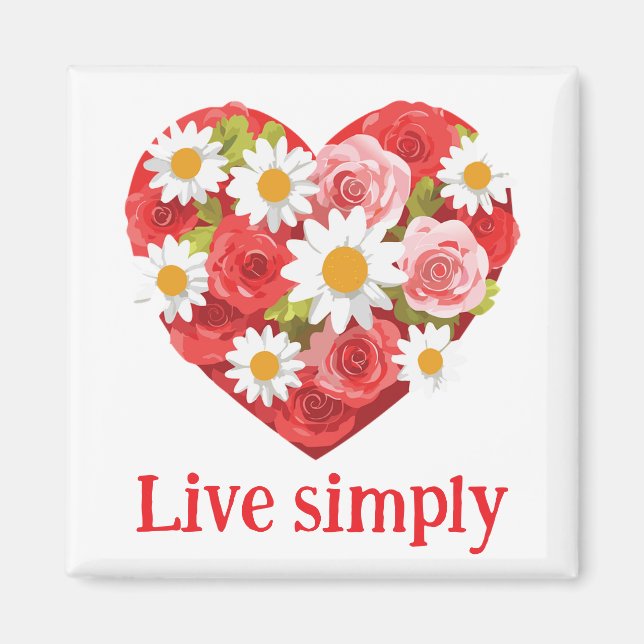 Seien Sie freundlicher Blumenmagnet Magnet (Vorne)