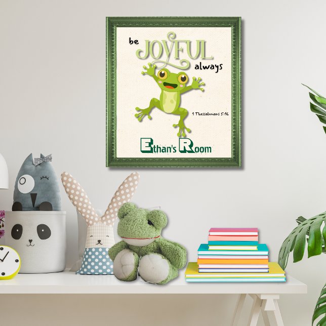 Seien Sie froh, immer Bibel Scripture Frog Poster (Von Creator hochgeladen)