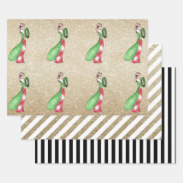 Seien Sie froh, Papierblätter zu verpacken Geschenkpapier Set