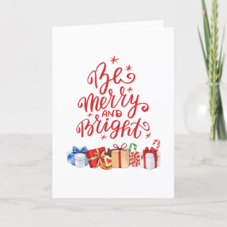 Seien Sie froh und hell Urlaub Card Feiertagskarte