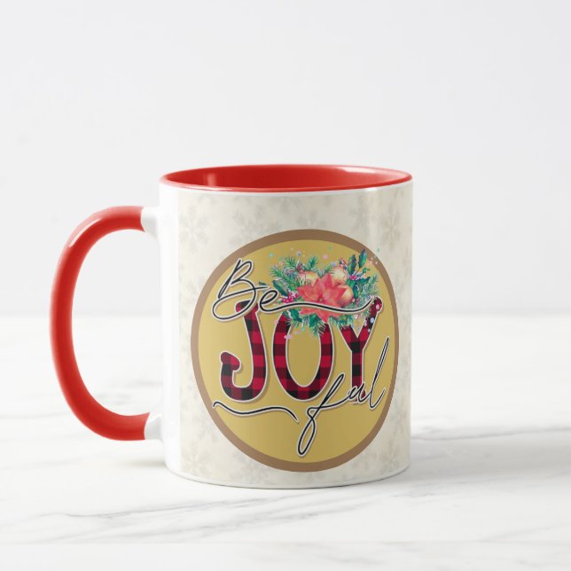 Seien Sie froh Weihnachtsgeschenk Blume Design Ver Tasse (Links)