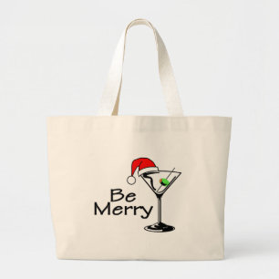Seien Sie frohe Weihnachten Martini Jumbo Stoffbeutel