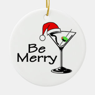 Seien Sie frohe Weihnachten Martini Keramik Ornament
