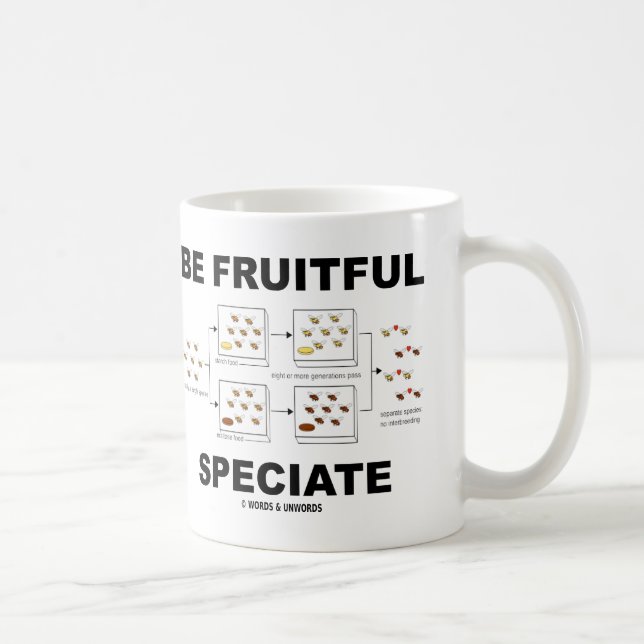 Seien Sie fruchtbares Speciate (Evolutions-Spaß) Tasse (Rechts)