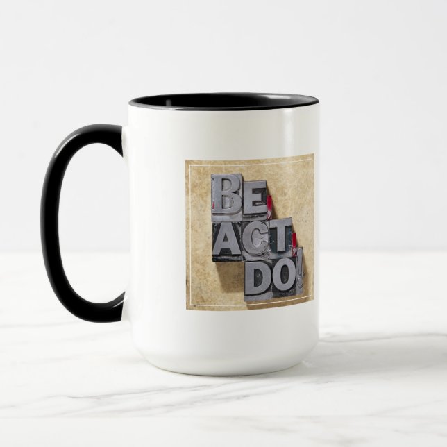 Seien Sie, fungieren Sie, tun Tasse (Links)
