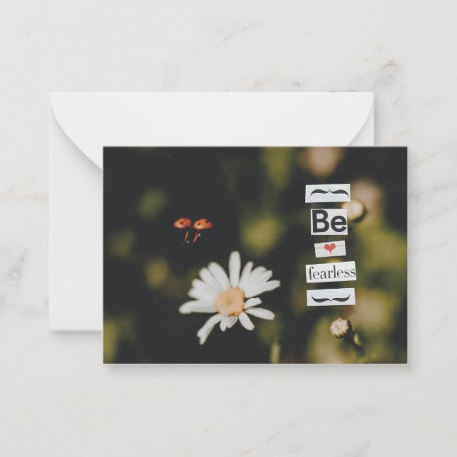 Seien Sie furchtlos Grußkarte Mitteilungskarte (Vorderseite)