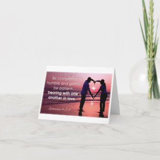 Seien Sie ganz bescheiden und sanft Ephesianer 4:2 Karte