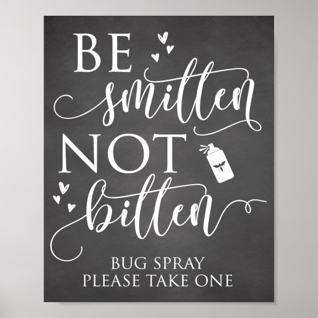 Seien Sie geschlagen, nicht gebissen Bug Spray Hoc Poster (Vorne)