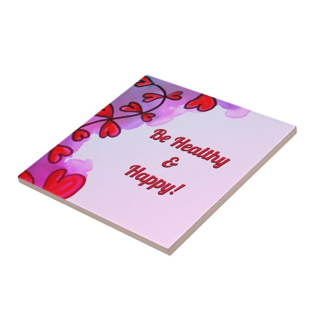 Seien Sie gesund und glücklich ich Keramik Tile Fliese (Seite)