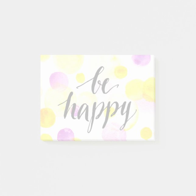 Seien Sie glücklich 2 Post-it Klebezettel (Vorderseite)