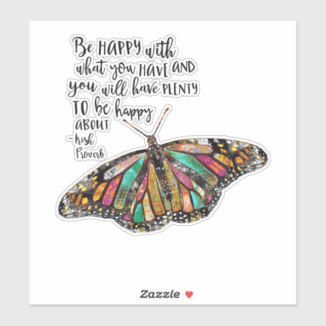 Seien Sie glücklich Aufkleber (Blatt)