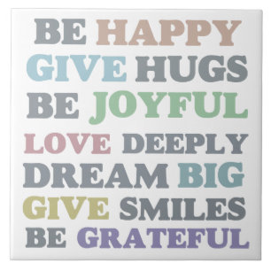 Seien Sie glücklich Fliese