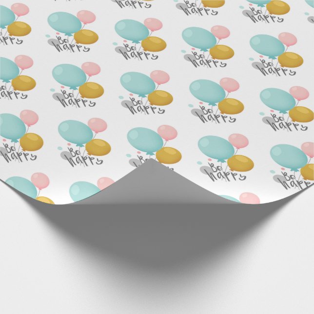 Seien Sie glücklich Geschenkpapier (Ecke)