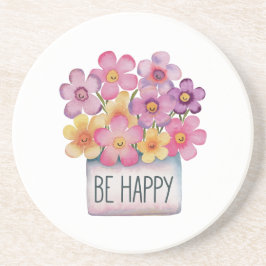 Seien Sie glücklich Getränkeuntersetzer