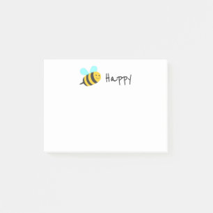 Seien Sie glücklich Post-it Klebezettel
