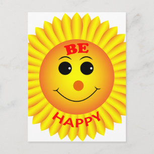 Seien Sie glücklich Postkarte