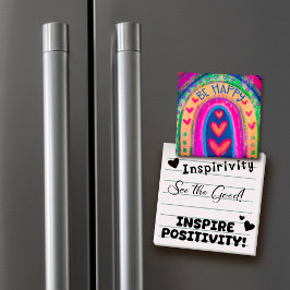 Seien Sie glücklich Rainbow Inspirivity Trendy Col Magnet