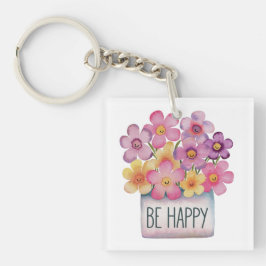 Seien Sie glücklich Schlüsselanhänger