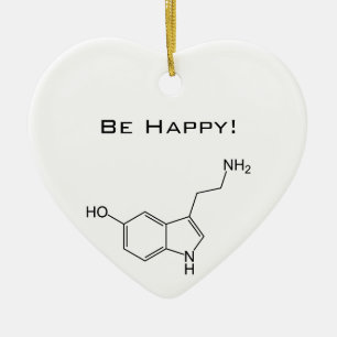 Seien Sie glücklich! Serotonin Keramikornament