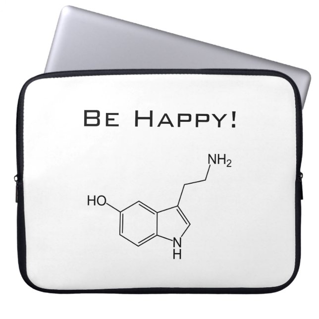 Seien Sie glücklich! Serotonin-Laptop-Hülse Laptopschutzhülle (Vorderseite)