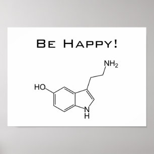 Seien Sie glücklich! Serotonin-Plakat Poster