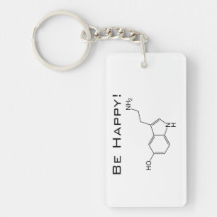 Seien Sie glücklich! Serotonin Schlüsselanhänger