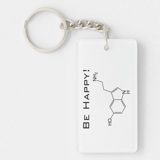 Seien Sie glücklich! Serotonin Schlüsselanhänger (Vorderseite)