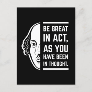 Seien Sie großartig in der Tat Shakespeare dieses  Postkarte