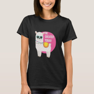 Seien Sie größer heute Funny Llama trägt Sonnenbri T-Shirt